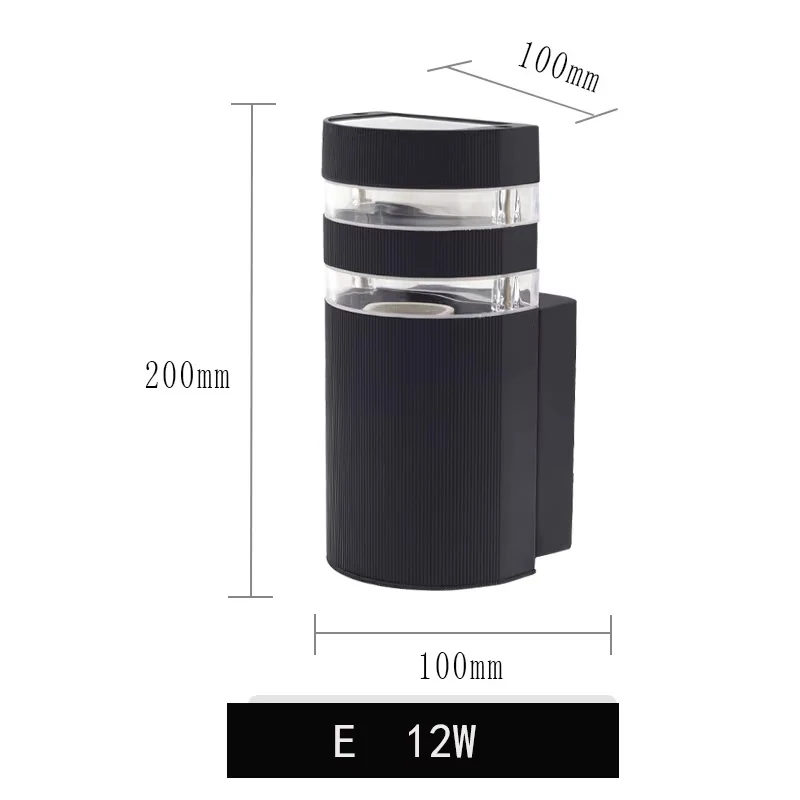APLIQUE DE PARED OVALADO 1 LUZ NEGRO PARA EXTERIOR E27
