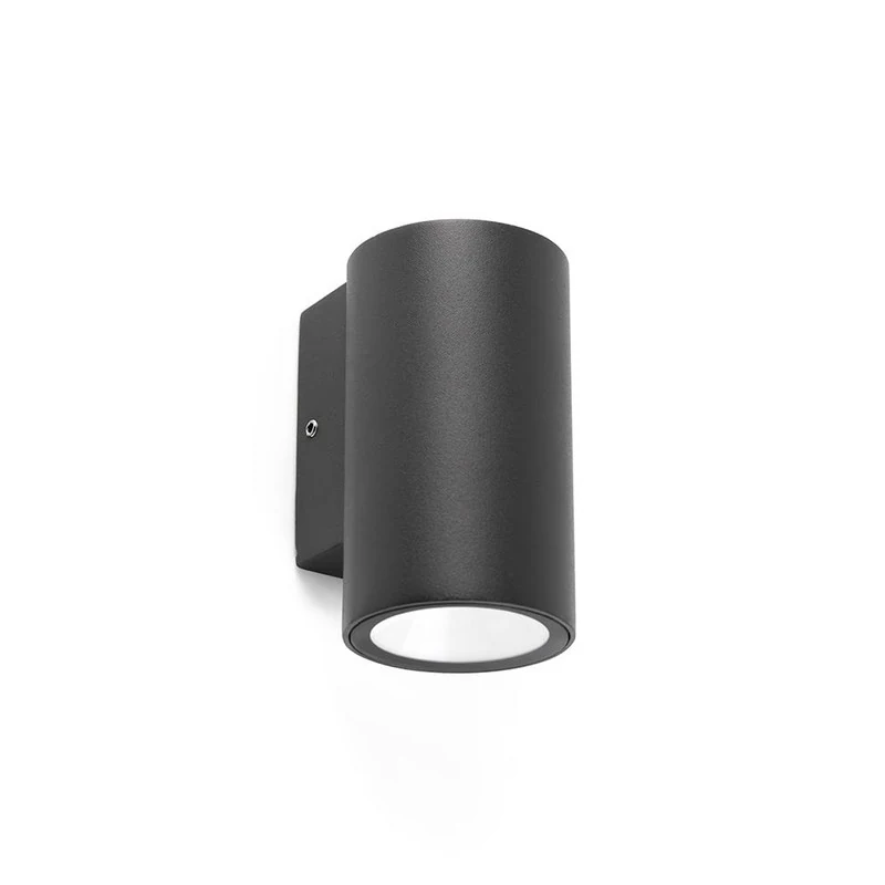 Aplique de pared redondo negro 1 luz GU10 ML