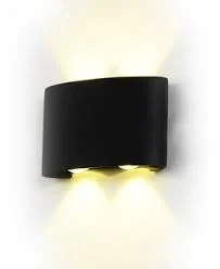 Aplique LED de pared ovalado negro 4W 3000K Mercury