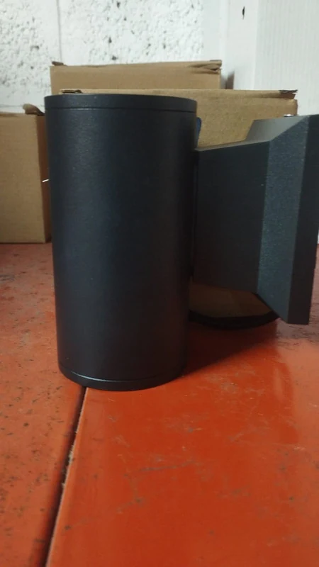 Aplique LED de pared redondo negro 3W 6500K