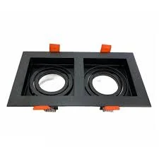 BASE DE DICROICA CUADRADA DOBLE BASCULANTE NEGRA FE