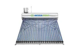 CALENTADOR SOLAR DE TUBOS AL VACIO CON TANQUE AC. INOX ADECUADO PARA 6 PERSONA 2 B MAX 3 55 GALONES MEGASTAR