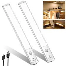 LAMPARA LED PARA ARMARIO RECARGABLE CON SENSOR DE MOVIMIENTO 3T 5V 1.2W IP20 AC100-265V 30CM